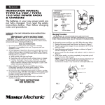 instruction manual tv292 9.6 volt / tv293 12.0 volt power packs