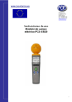 Instrucciones de uso Medidor de campo el&eacute;ctrico PCE