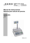 Manual de instrucciones Balanza para c&aacute;lculo de precios KERN RFS
