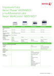 Xerox&reg; Phaser&reg; 6020/6022 Colour Printer and Xerox&reg; WorkCentre