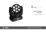 MH-110 Wash 7x10 LED cabeza m&oacute;vil manual de instrucciones