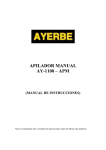 APILADOR MANUAL AY-1100 &ndash; APM