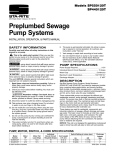 Preplumbed Sewage Pump Systems - Sta-Rite
