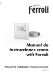 Manual de instrucciones crono wifi Ferroli