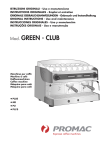 Manual de instalação da máquina Green Club