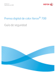Prensa digital de color Xerox 700 Guía de seguridad
