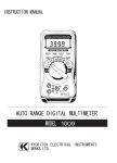 MODEL １００ ９ AUTO RANGE DIGITAL MULTIMETER