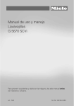 Manual de uso y manejo Lavavajillas G 5670 SCVi