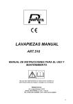 Lavapiezas manual 510 PDF