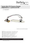 Tarjeta Mini PCI Express Gigabit adaptadora a 1 puerto de red