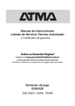 220-240V~ 50Hz 700W Manual de Instrucciones Listado de