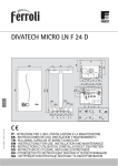 Manual de instrucciones DIVATECH MICRO LN