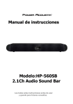 Manual de instrucciones Modelo:HP-560SB 2.1Ch