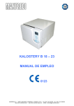 KALOSTERY B 18 – 23 MANUAL DE EMPLEO