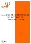 Manual de instalacion de baterias de condensadores GOVAL