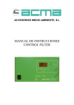 MANUAL DE INSTRUCCIONES CONTROL FILTER