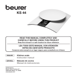 Kitchen scale Instruction manual B&aacute;scula de cocina Manual