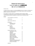 Manual de instrucciones LAVAVAJILLAS LONGVIE DE 12 Y 6