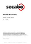 MANUAL DE INSTRUCCIONES para las prensas transfer Secabo
