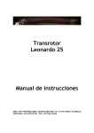 Transrotor Leonardo 25 Manual de instrucciones