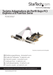 Tarjeta Adaptadora de Perfil Bajo PCI Express a 8 Puertos Serie