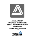 IWAKI AMERICA MANUAL DE INSTRUCCIÓN BOMBA DE