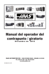 Manual del operador del contrapunto / giratorio