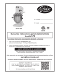 Manual de instrucciones para la batidora Globe Modelo SP8