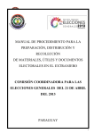 manual de procedimiento para la preparaci&oacute;n, distribuci&oacute;n y