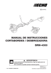 srm-4300 manual de instrucciones cortabordes / desbrozadora