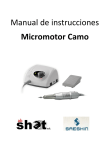 Manual de instrucciones Micromotor Camo