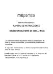 Horno Microondas MANUAL DE INSTRUCCIONES
