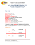 MANUAL DE INSTRUCCIONES PIRÓMETROS TAREWA