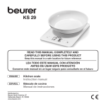 Kitchen scale Instruction manual Báscula de cocina Manual