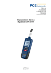 Instrucciones de uso Higrómetro PCE-555