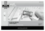 ProfiScale PRECISE Calibre digital sp Manual de instrucciones