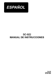 MANUAL DE INSTRUCCIONES SC-922