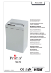 Primo 3800 - Primo Document Shredder - primo