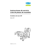 Instrucciones de servicio Lista de piezas de recambio