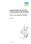 Instrucciones de servicio Lista de piezas de recambio