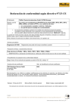 Declaraci&oacute;n de conformidad seg&uacute;n directiva 97/23 CE