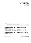 Instrucciones de servicio EUROHIT 40 A / 40 N / 40 H
