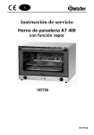 Instrucci&oacute;n de servicio Horno de panader&iacute;a AT 400