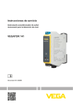 Instrucciones de servicio VEGATOR 141