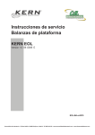 Instrucciones de servicio Balanzas de plataforma