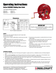 Reelcraft Series BA30000 Welding Hose Reels