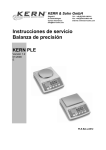 Instrucciones de servicio Balanza de precisi&oacute;n