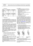 Instrucciones de servicio Balanzas electr&oacute;nicas supendidas
