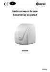 Instrucciones de uso Secamanos de pared 850000