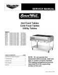 SERVICE MANUAL - Hendrix Restaurant Equipment and Supplies